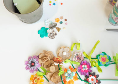 Materials for DIY Flower Buttons